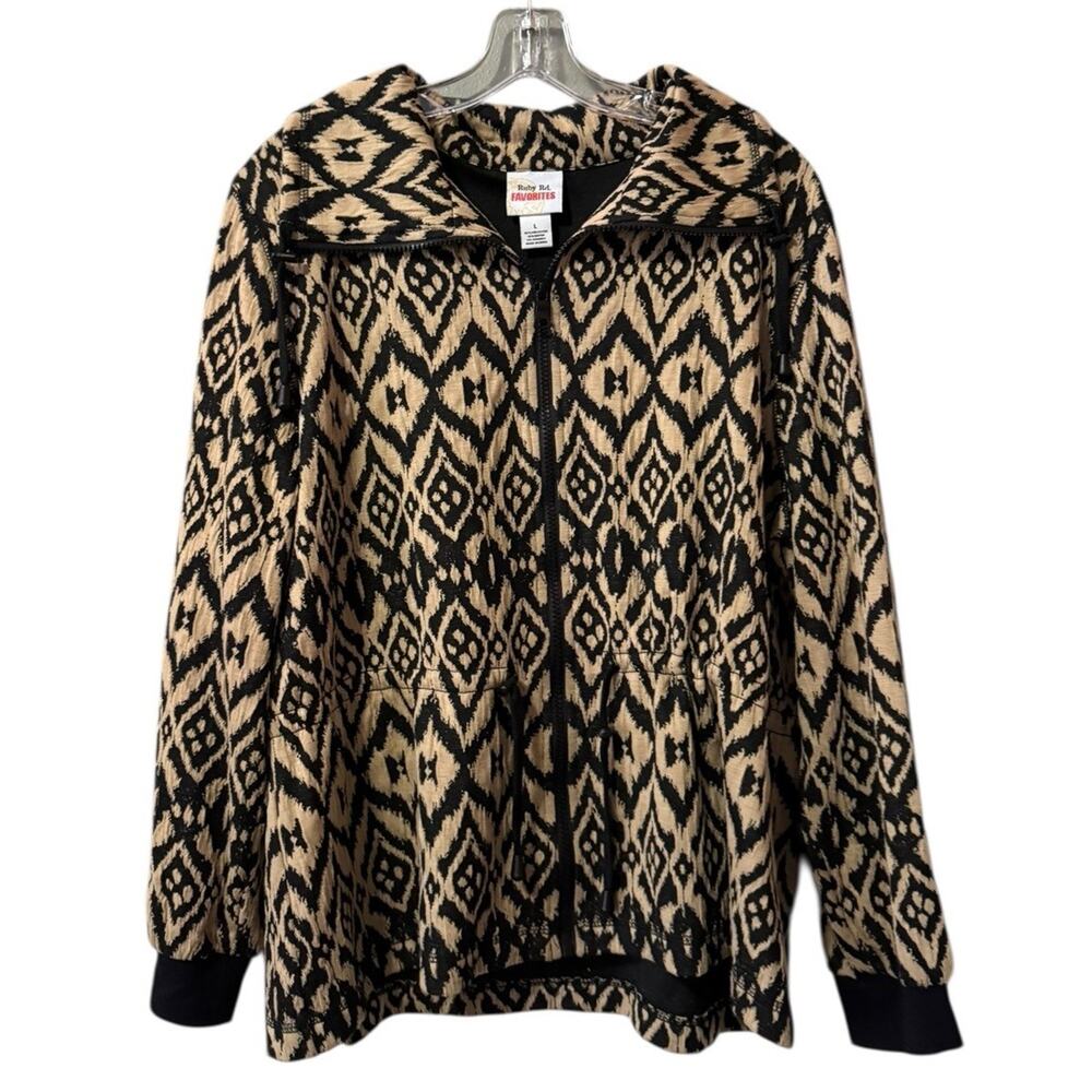 Ruby Rd Jacket Women Size Large Full Zip Long Sleeve Stretch Casual Office City